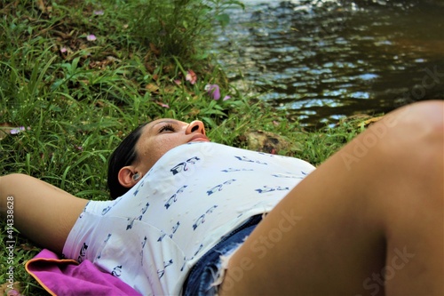 girl in NATURE 
lake BRAZIL