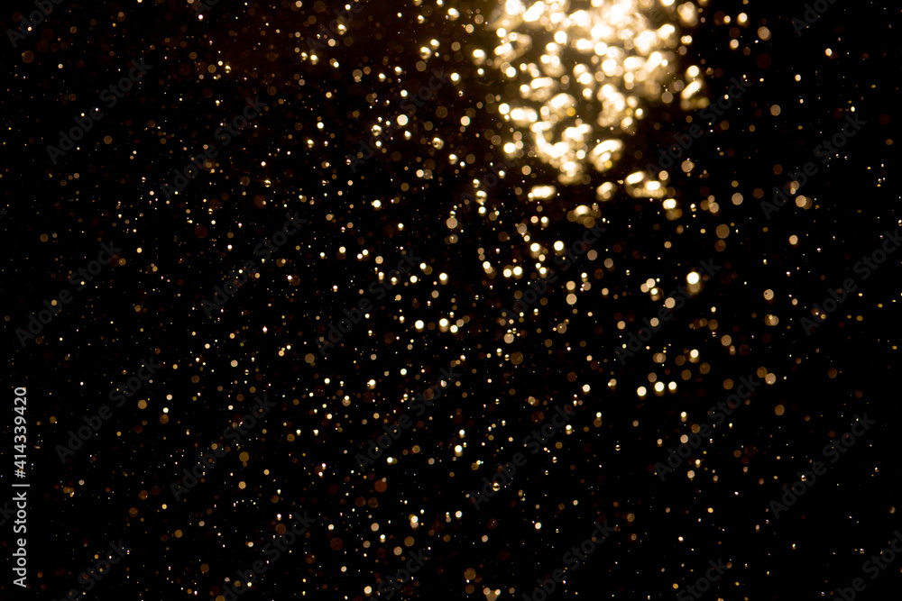 Abstract gold bokeh