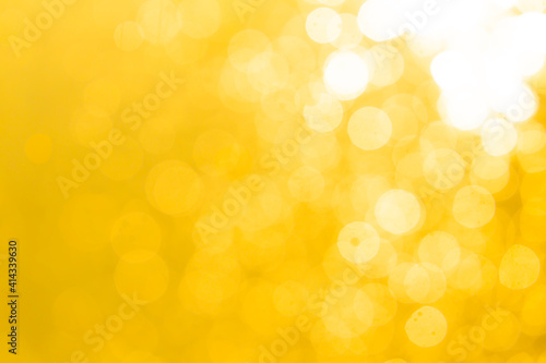 Gold bokeh from light in water