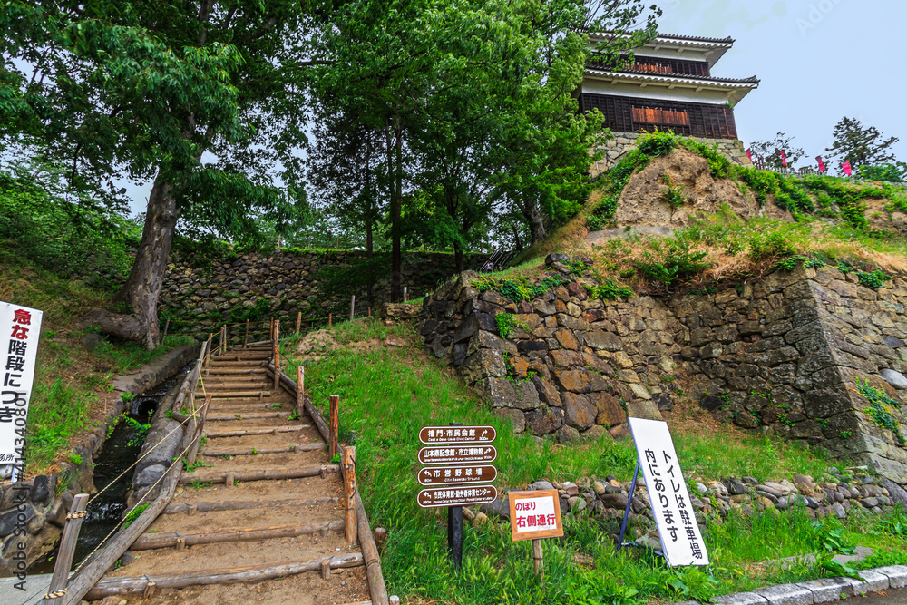 上田城の西櫓の風景