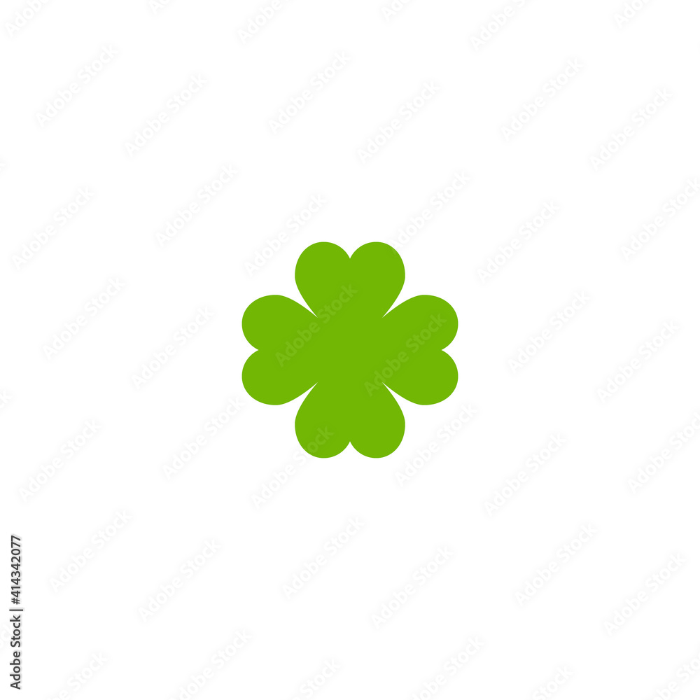 Green Shamrock illustration isolated on white. Clover three leaf flower. St Patrick day vector. Green Shamrock illustration isolated on white. Clover three leaf flower. St Patrick day vector.