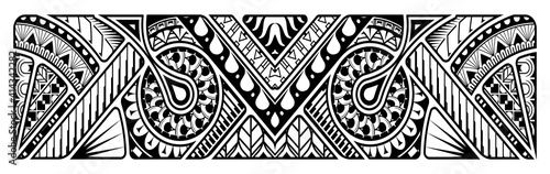 Abstract tribal art tattoo border