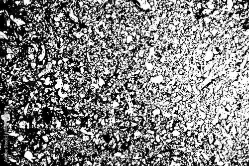 Black and white rustic grit texture. Pebble sand surface traced vector background. Detailed natural texture