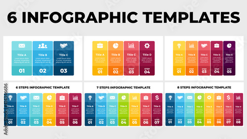 Squares Vector Infographic. Presentation slide template. Data visualization. Stickers and labels.