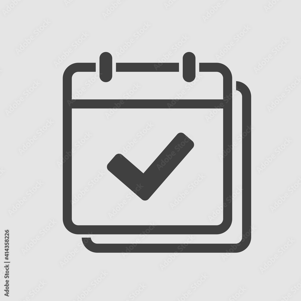 Icon page calendar - done, yes, success, check Icon page calendar - done, yes, success, check