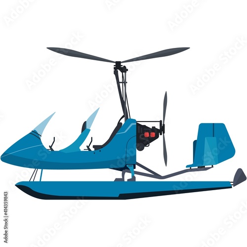 Water plane or helicopter vector isolated on white