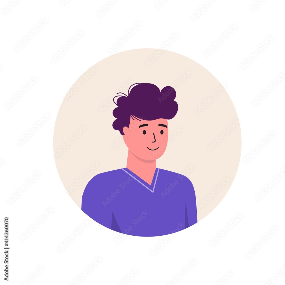 Men icon avatar character. Cheerful, happy people flat vector illustration. Round frame. Male portraits, group, team. Adorable guys isolated on white background Men icon avatar character. Cheerful, happy people flat vector illustration. Round frame. Male portraits, group, team. Adorable guys isolated on white background