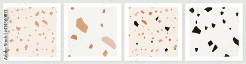 Luxury Terrazzo Background Vector. Marble texture pattern for social media banners, Post and stories background, Home decoration, packaging design and prints.
