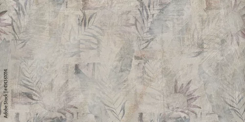 Obraz delikatne kwiaty na przecieranym tle