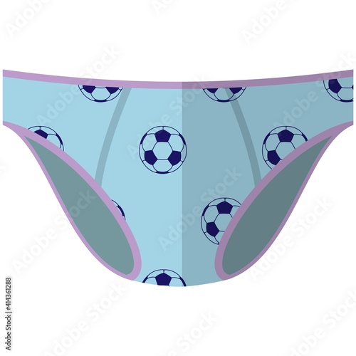 Boy fabric panties undies vector isolated on white