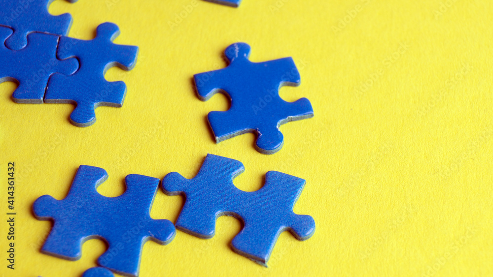 Obraz premium blue puzzles, textures and background