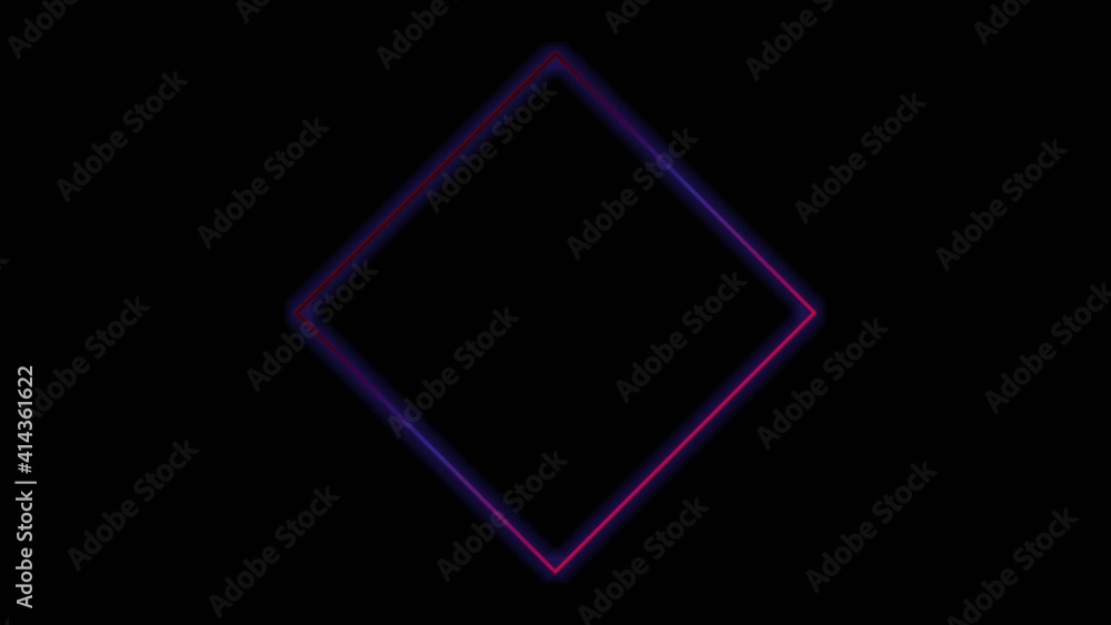 Neon sign symbol frame animation with copy space on black background.abstrack modern border laser futuristic concept. 4k video Neon sign symbol frame animation with copy space on black background.abstrack modern border laser futuristic concept. 4k video