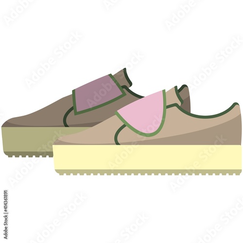 Baby shoe footwear vector isolated on white background