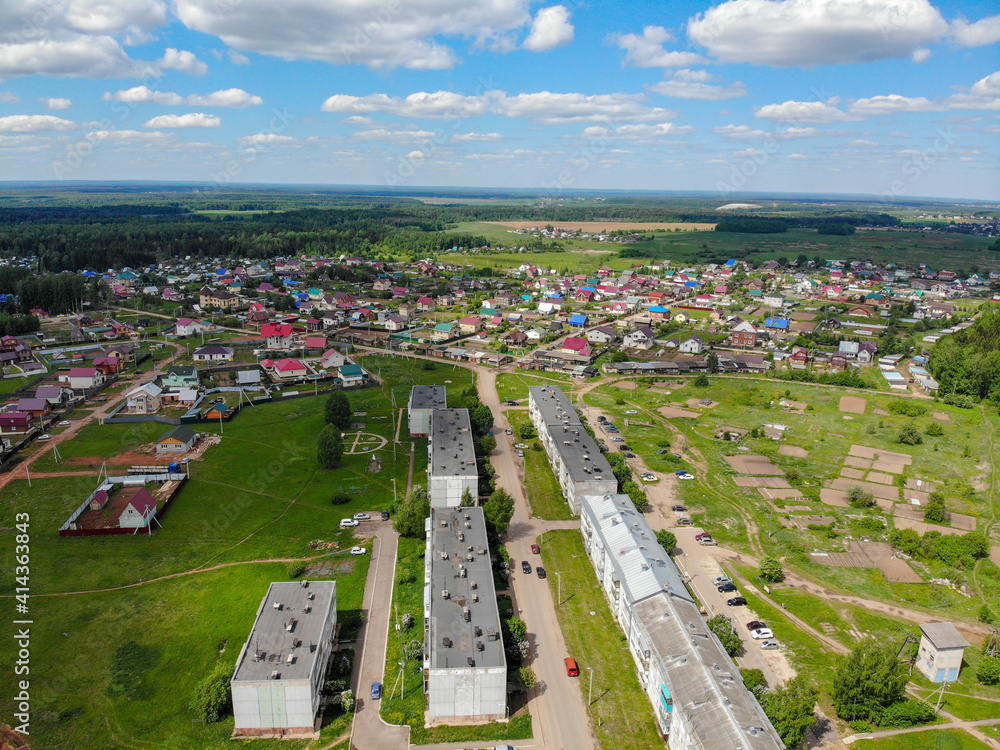 Aerial view of Doronichi microdistrict (Kirov, Russia)