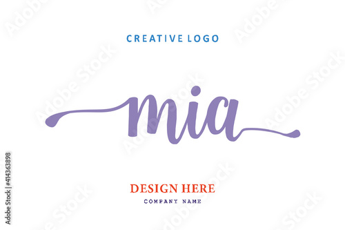 MIA lettering logo is simple, easy to understand and authoritative