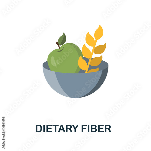 Dietary Fiber flat icon. Color simple element from nutrition collection. Creative Dietary Fiber icon for web design, templates, infographics and more