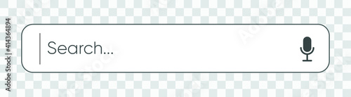 Search bar for browser and web site. Search windows set isolated on gray. Vector illustration