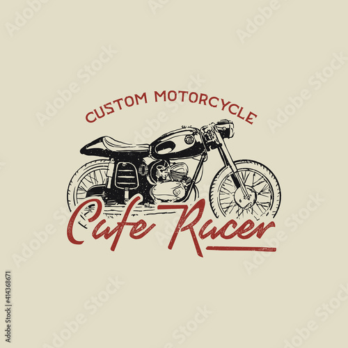 cafe racer design illustration