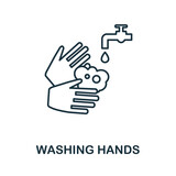 Washing Hands icon. Simple element from hygiene collection. Creative Washing Hands icon for web design, templates, infographics and more