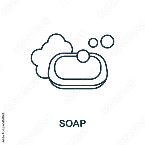 Soap icon. Simple element from hygiene collection. Creative Soap icon for web design, templates, infographics and more