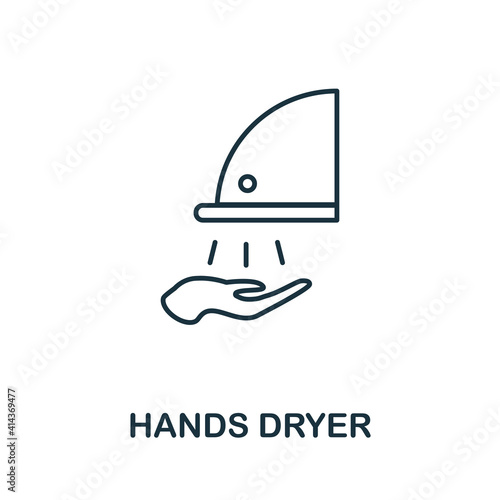 Hands Dryer icon. Simple element from hygiene collection. Creative Hands Dryer icon for web design, templates, infographics and more