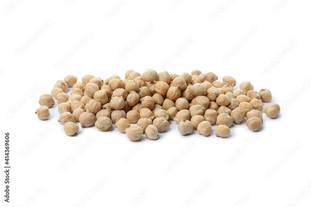 Fresh raw chickpea isolated on white background Fresh raw chickpea isolated on white background