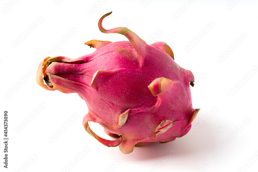 close up of Dragon fruit isolated on a white background. close up of Dragon fruit isolated on a white background.