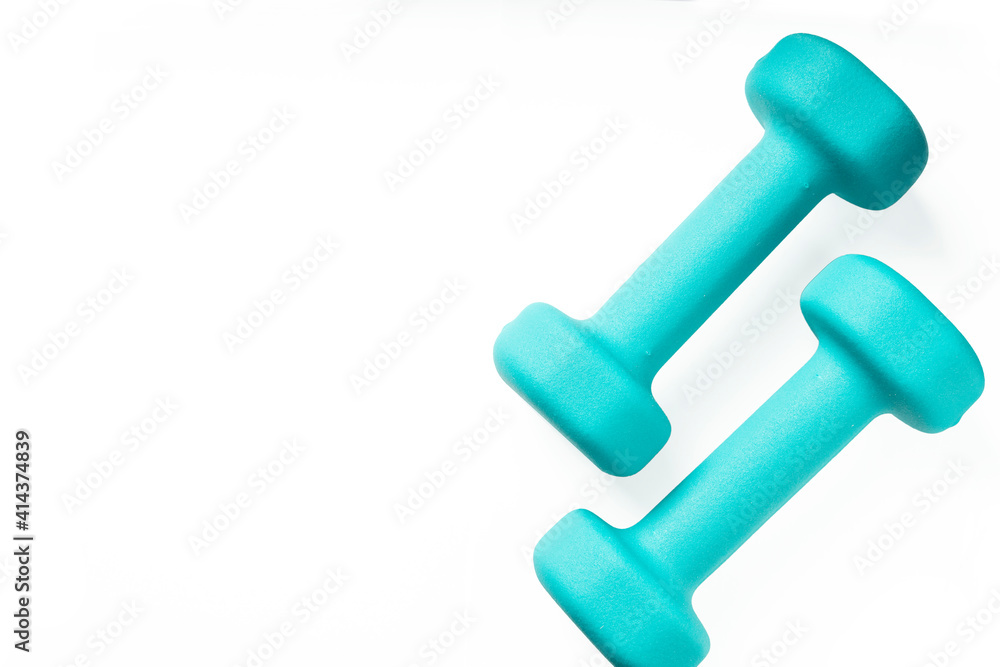 dumbbell isolated on white background dumbbell isolated on white background