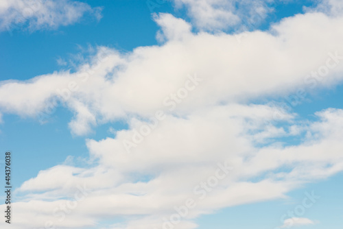 White clouds in blue sky.Winter clouds blue heaven background. © ARVD73