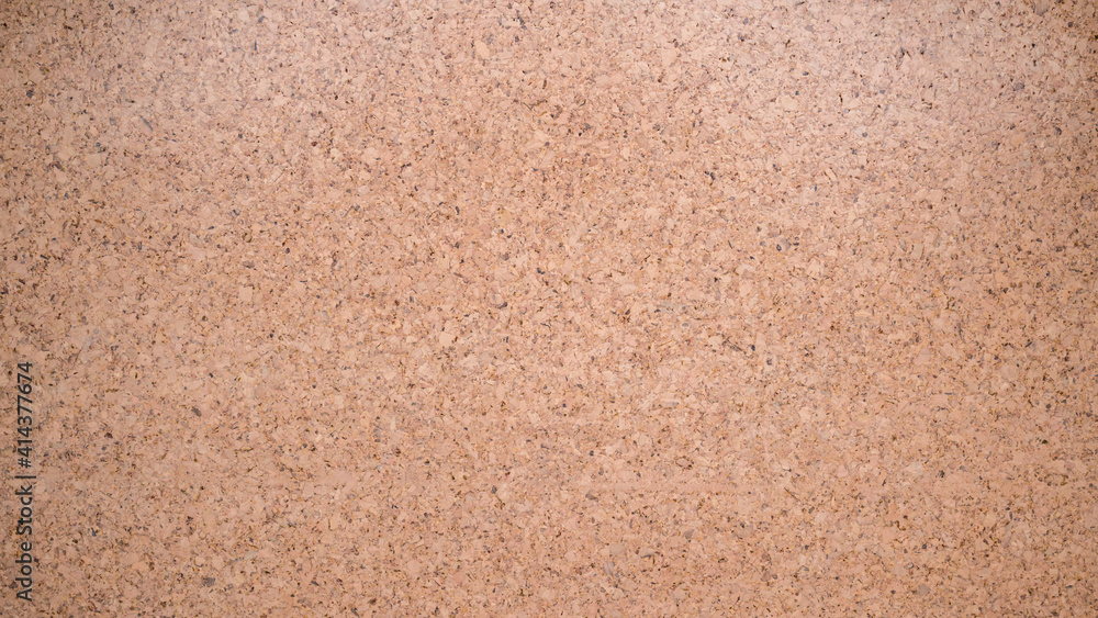 Fototapeta premium Closed up of panoramic brown cork board texture for banner background.
