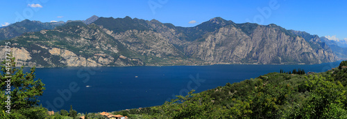 Gardasee mit Blick vom Monte Baldo, Italien, Europa, Panorama