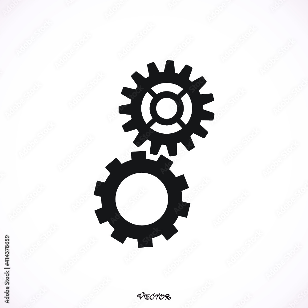 Gears on a white background. Vector illustration. Working gear. Machinery gear. Pin gear. Progresiruet gear. Gears on a white background. Vector illustration. Working gear. Machinery gear. Pin gear. Progresiruet gear.