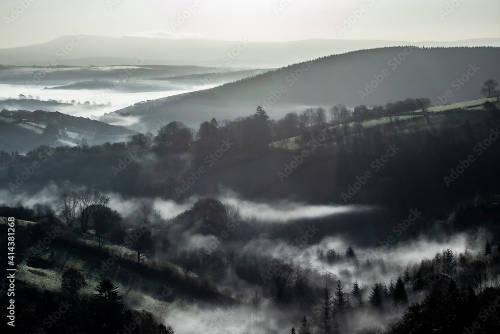 landscape with fog