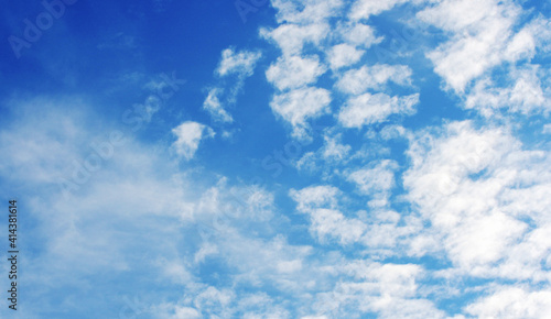 White clouds in blue sky