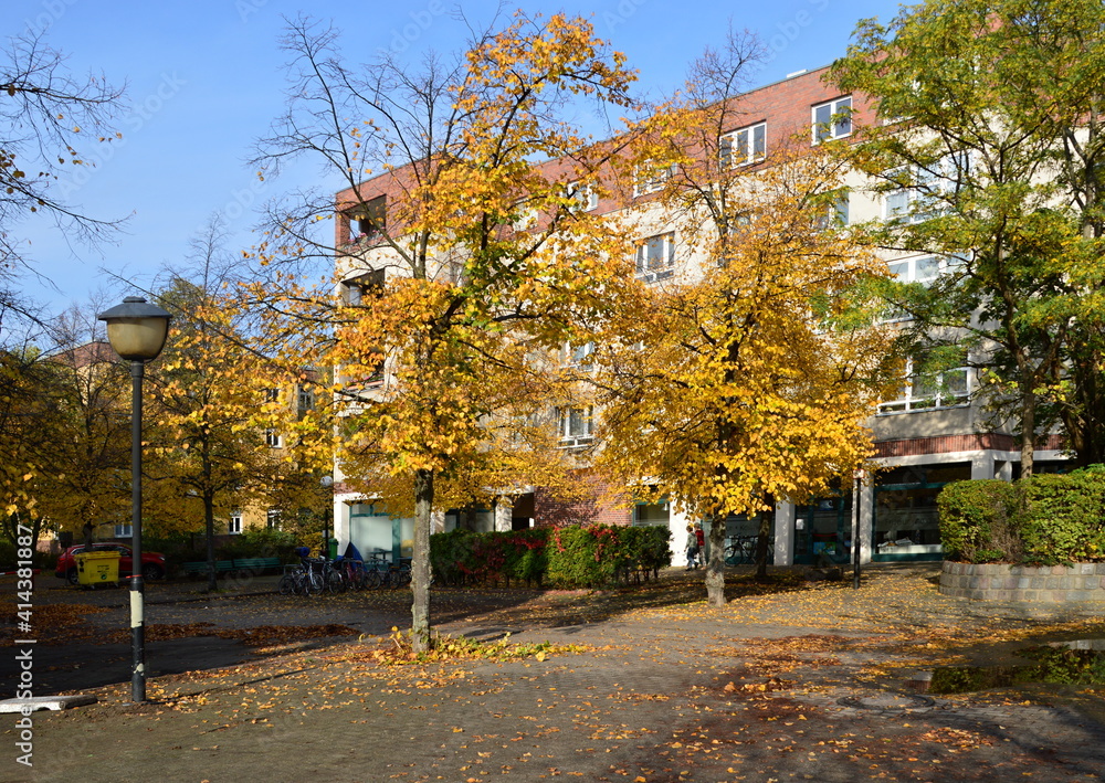 Naklejka premium Herbst im Stadtteil Schmargendorf, Berlin