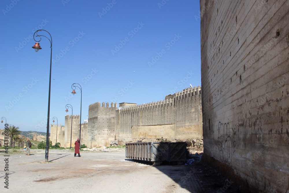 a wall surrounding Fez, Morocco a wall surrounding Fez, Morocco