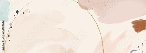  abstract shape, splash gold.  watercolor concept. Navy blue poster, invite. Vector decorative  design background