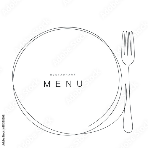 Menu restaurant, background, vector illustration