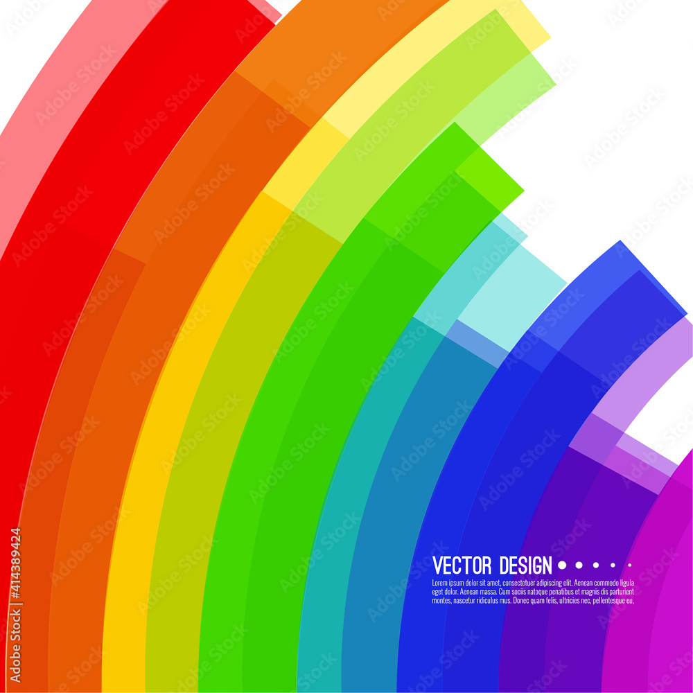 Vector abstract colorful spectrum background. Rainbow colored stripes