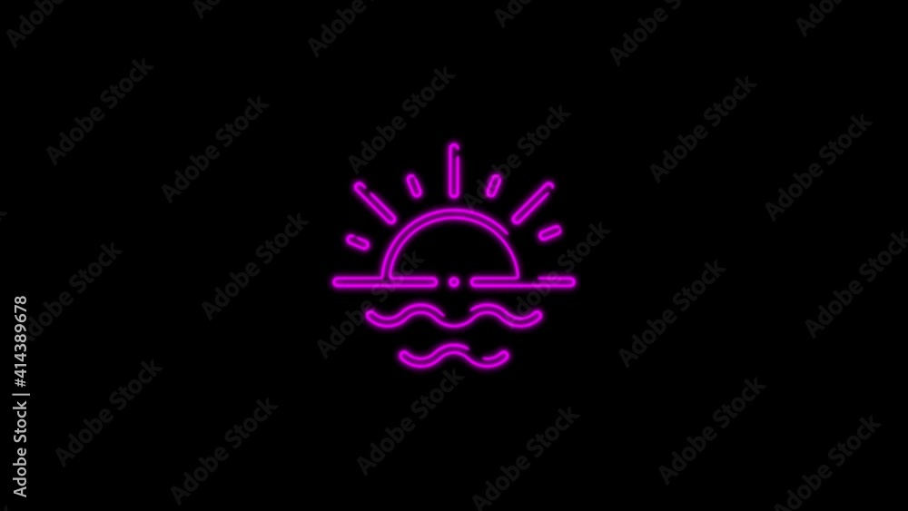 Line Sun icon isolated on black background. Summer symbol. Good sunny day. 4K Video motion graphic animation.
Line Sun icon isolated on black background. Summer symbol. Good sunny day. 4K Video motion graphic animation.