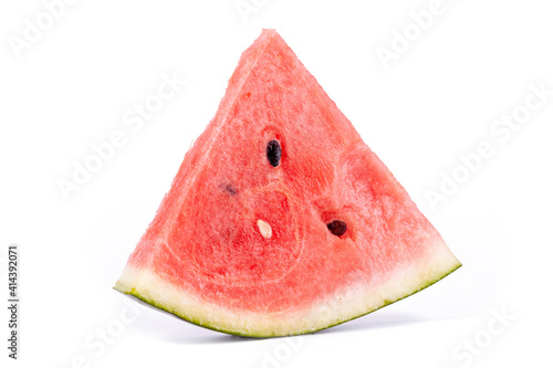 Piece of watermelon isolated on white background