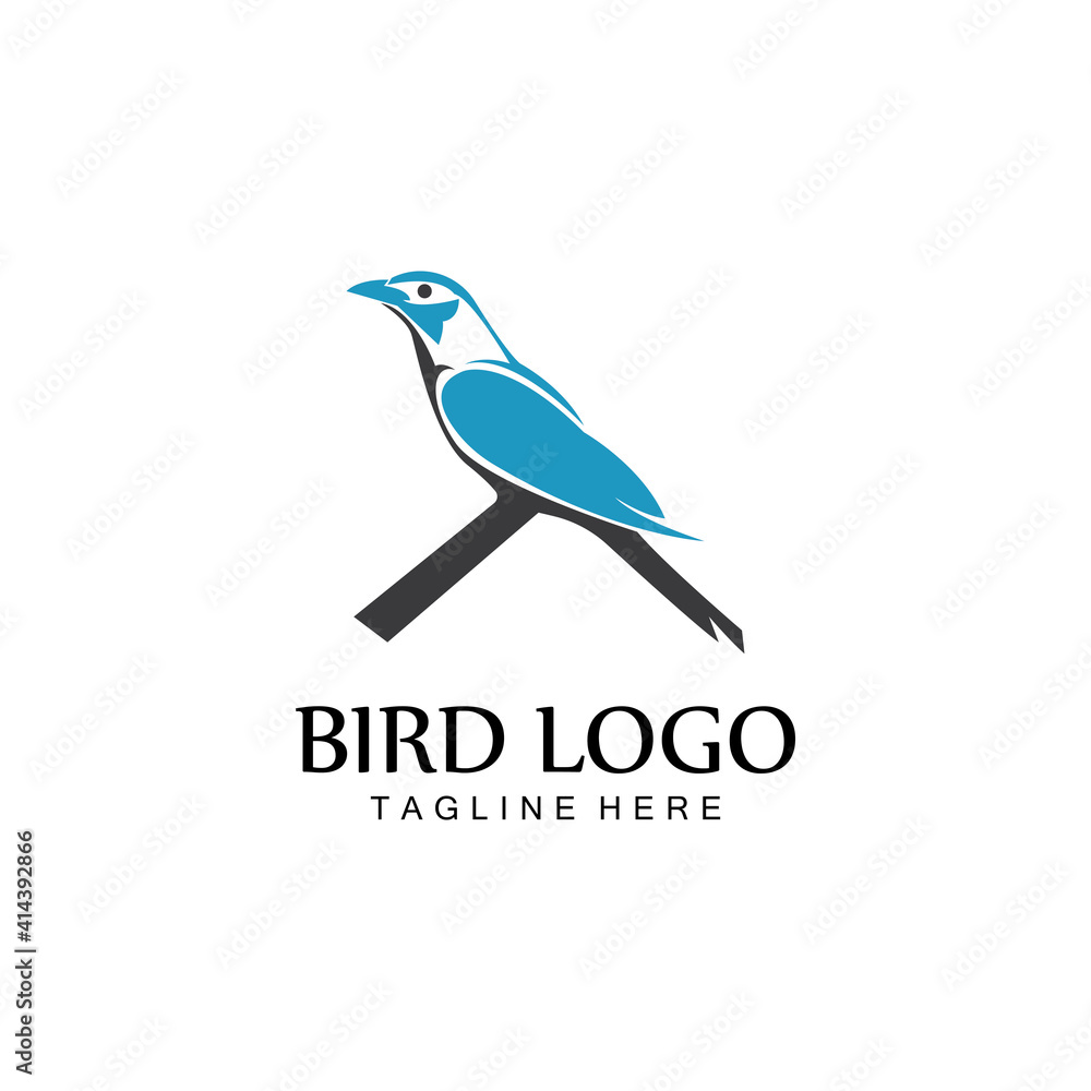 bird logo vector icon design template bird logo vector icon design template