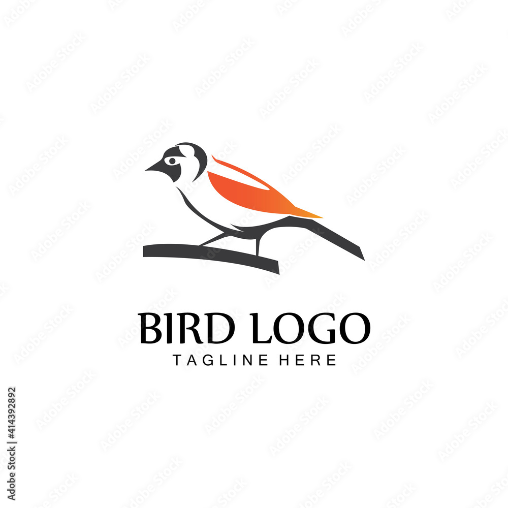 bird logo vector icon design template bird logo vector icon design template