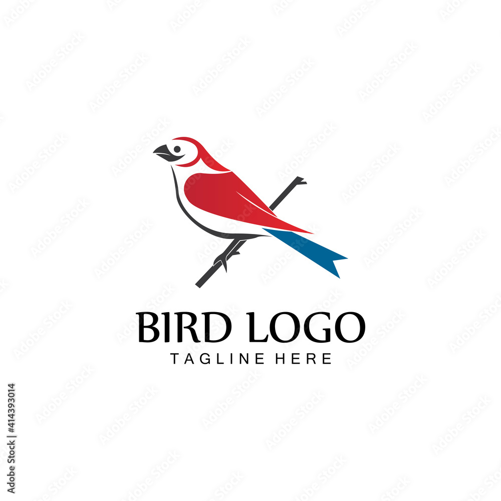 bird logo vector icon design template bird logo vector icon design template