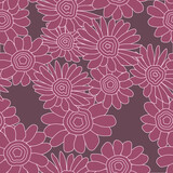 seamless pink pattern with flowers