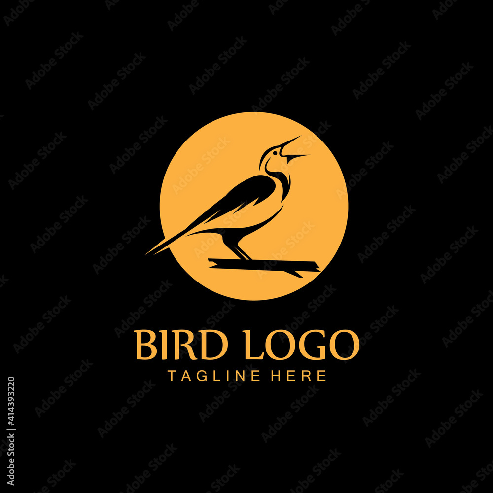 bird logo vector icon design template bird logo vector icon design template