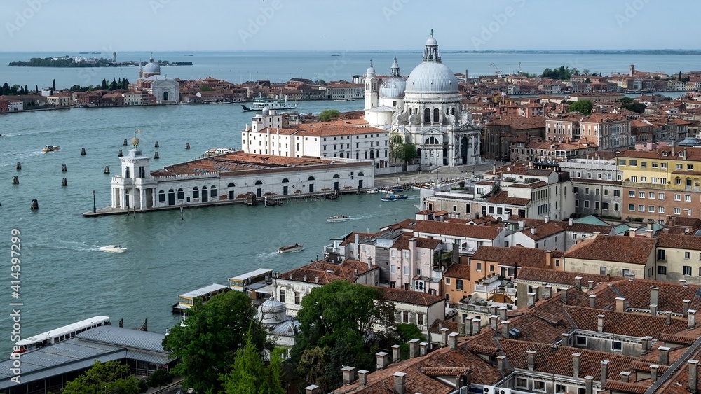 Historical building on the water in Venice