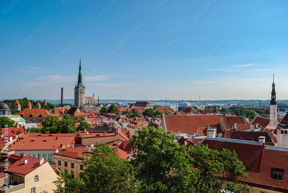 view of the town tallin esthonia