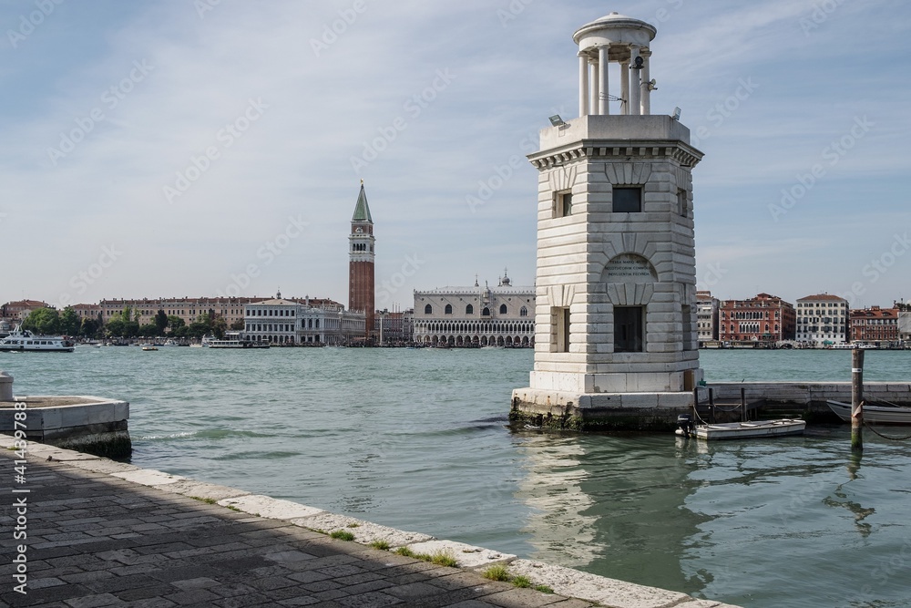 Historical building on the water in Venice