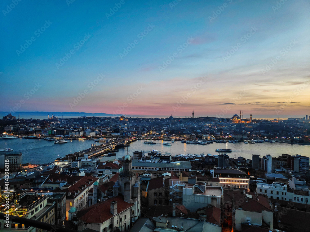 Sunset from galata tower istabul